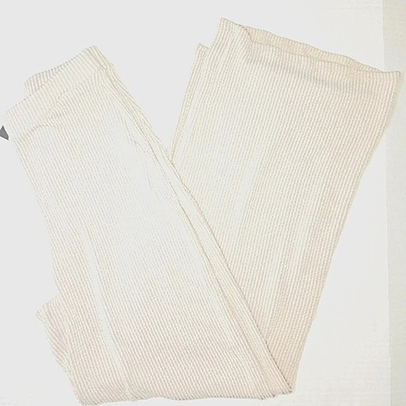 Stretch Rib Knit Wide Leg Pants - Picture 1 of 5